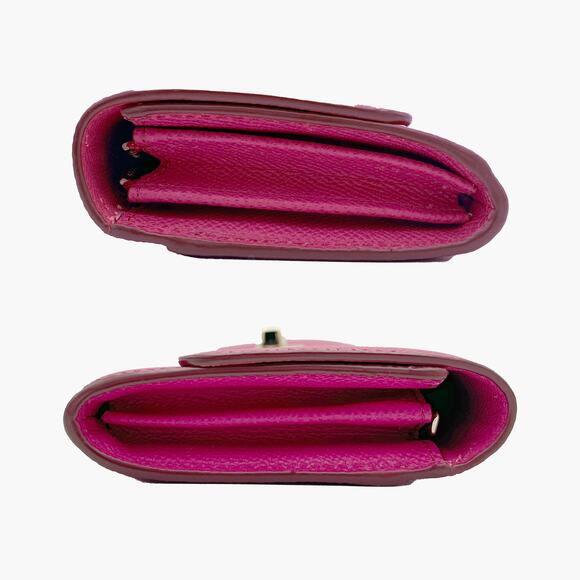 COACH Embossed Textured/Crossgrain Leather Slim Envelope Wallet F52345 (Fuchsia) - Picture 5 of 12